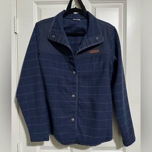 Columbia plaid fleece snap women's XL
